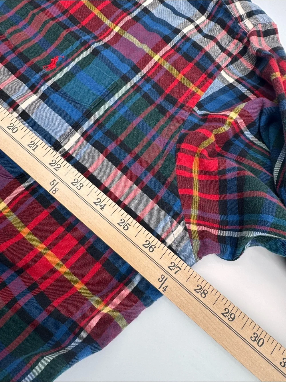 VTG 90s Polo Ralph Lauren Lowell Sport Plaid Flannel Shirt XL Multicolor USA
